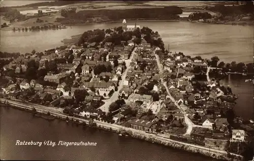 Ak Ratzeburg in Lauenburg, Fliegeraufnahme