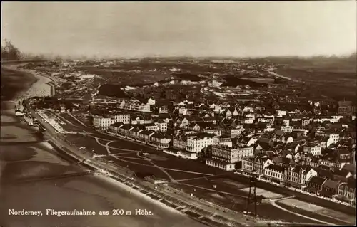 Ak Nordseebad Norderney Ostfriesland, Fliegeraufnahme