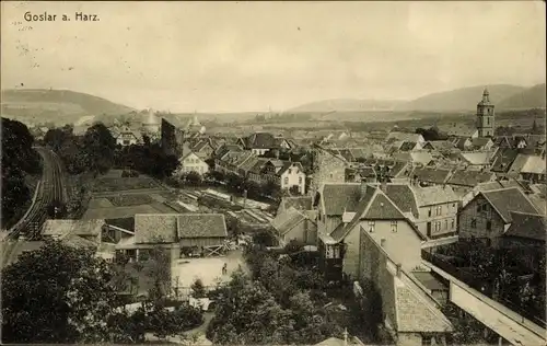 Ak Goslar am Harz, Ortsansicht mit Kirche