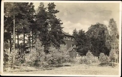 Foto Ak Reinhardtsdorf Schöna Sächsische Schweiz, Zirkelsteinhaus, Naturfreundehaus Sektion Dresden