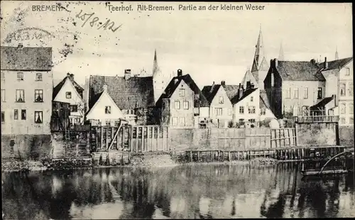 Ak Hansestadt Bremen, Teerhof, An der kleinen Weser