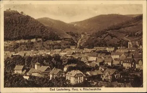 Ak Bad Lauterberg im Harz, Von Ritschershöhe gesehen