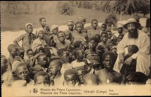 Ak Ubanghi Kongo, Missionen der Kapuzinerpatres, Eingeborene