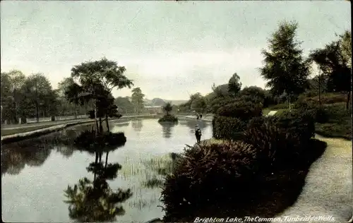 Ak Tunbridge Wells Kent England, Brighton Lake, The Common