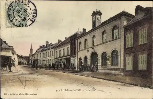 Ak Ailly sur Noye Somme, Rathaus