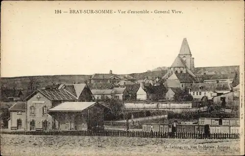Ak Bray sur Somme, Gesamtansicht