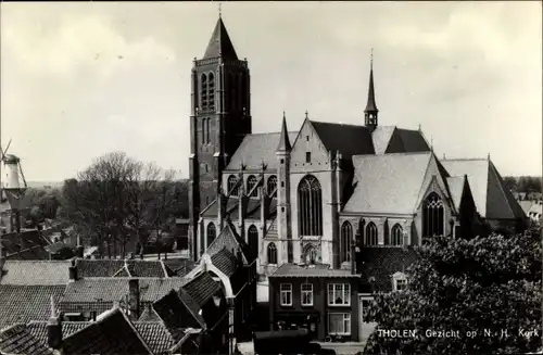 Ak Tholen Zeeland Niederlande, Kirche