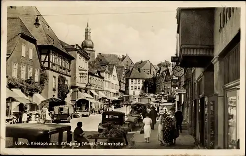 Ak Arnsberg im Sauerland Westfalen, Steinstraße