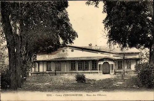 Ak Oberhoffen Oberhofen Elsass Bas Rhin, Lager, Offizierskasino