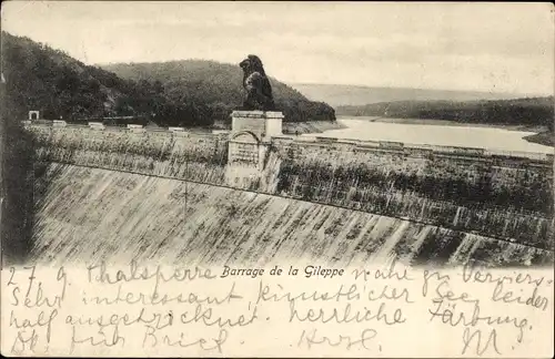 Ak Jalhay Wallonie Lüttich, Gileppe-Staudamm