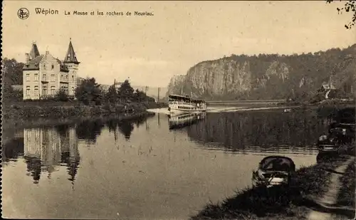 Ak Wèpion Namur, Die Felsen von Neuviau, Die Maas