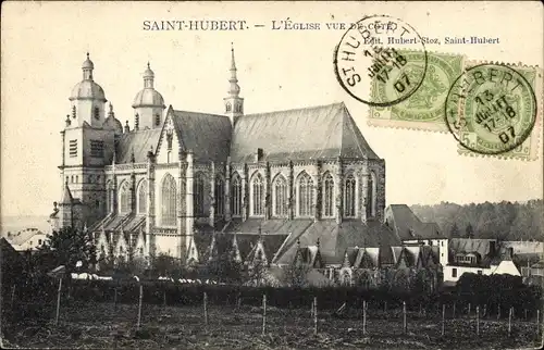 Ak Saint Hubert Wallonie Luxembourg, Die Kirche