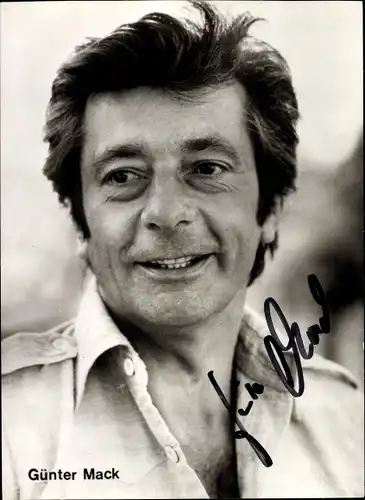 Ak Schauspieler Günter Mack, Portrait, Autogramm