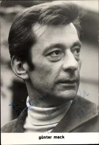 Ak Schauspieler Günter Mack, Portrait, Autogramm
