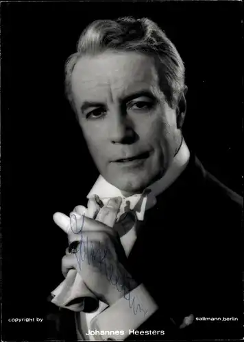 Ak Schauspieler Johannes Heesters, Portrait, Autogramm