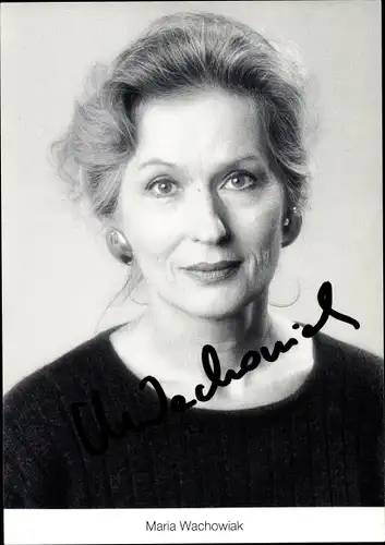 Ak Schauspielerin Maria Wachowiak, Portrait, Autogramm