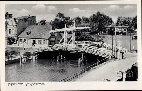 Ak Zehdenick in Brandenburg, Zugbrücke