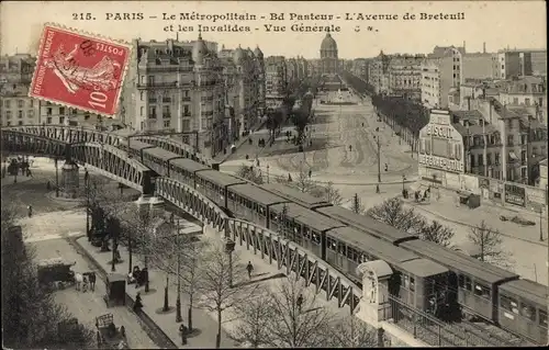 Ak Paris X., Le Metropolitain, Boulevard Pasteur, Avenue de Breteuil, Gesamtansicht