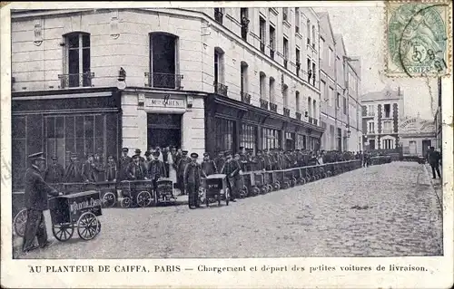 Ak Paris XIV. Arrondissement Observatoire, Au Planteur de Caiffa, Abholung und Abreise