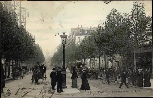 Ak Paris XVII. Arrondissement Batignolles-Monceau, Avenue Niel