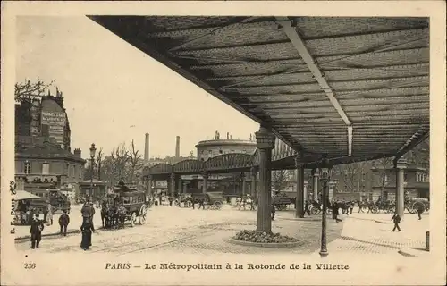 Ak Paris XIX., Metropolitan, Rotonde de la Villette