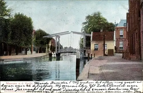 Ak Maarssen Utrecht, Vecht, Brücke