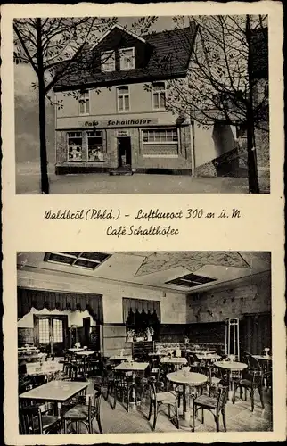 Ak Waldbröl im Oberbergischen Land, Cafe Schalthöfer, Innenansicht