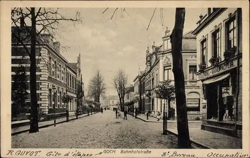 Ak Goch am Niederrhein, Bahnhofstraße, Geschäfte