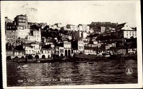 Ak Vigo Galicien Spanien, Ribera del Berbés