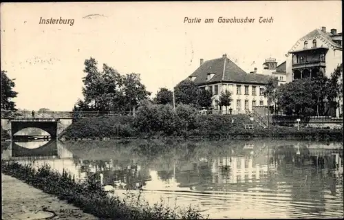 Ak Tschernjachowsk Insterburg Ostpreußen, Gawehuscher Teich
