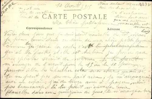 Ak Mailly Maillet Somme, Rue Laleu, vue Nord