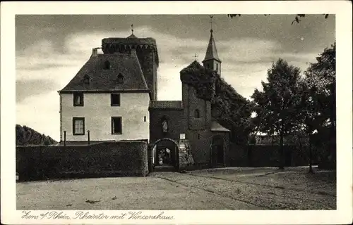Ak Zons Dormagen Niederrhein, Rheintor mit Vincenzhaus