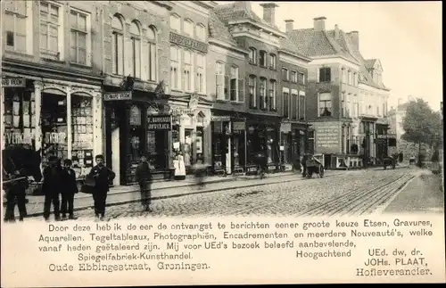 Ak Groningen Niederlande, Oude Ebbingestraat