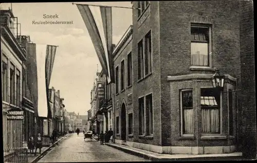 Ak Sneek Friesland Niederlande, Kruizebroederstraat