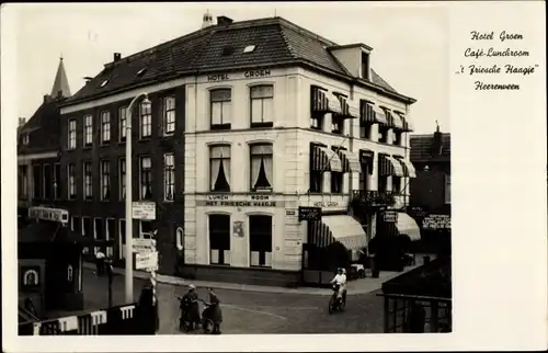 Ak Heerenveen Friesland Niederlande, Hotel Groen, Cafe 't Friesche Haagje