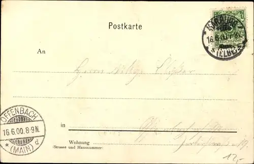 Ak Hamburg Harburg, Großfeuer 9. Juni 1900, Ruinen