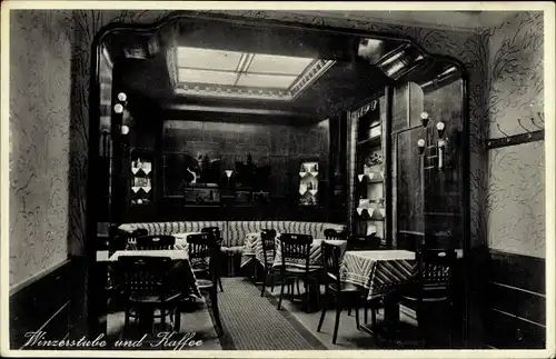 Ak Eberbach am Neckar Odenwald Baden, Winzerstube, Kaffee, Konditorei 3 Lilien