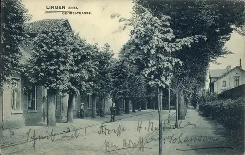 Ak Lingen im Emsland, Georgstraße