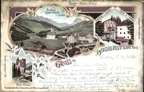 Litho Buchenstein in Tirol Livinallongo del Col di Lana Veneto, Gasthaus Sasso Capello in Arabba
