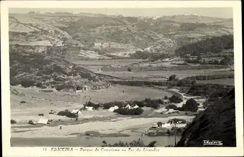 Ak Ericeira Portugal, Zeltplatz mit Umgebung