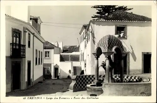 Ak Ericeira Portugal, Largo dos Ferreires e Fonte dos Golfinhos