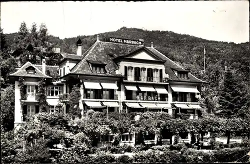 Ak Hilterfingen Thun Kanton Bern Schweiz, Hotel Marbach am Thunersee