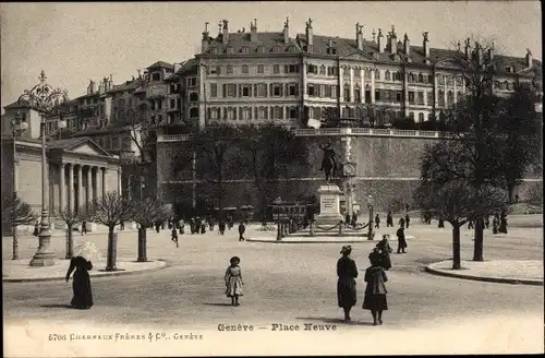 Ak Genf Genf Schweiz, Place Neuve