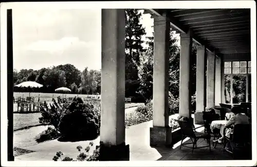 Ak Lochem Gelderland, Parkhotel De Luchte, Uitzicht veranda