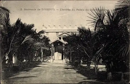 Ak Dschibuti, Palast des Gouverneurs, Eingang