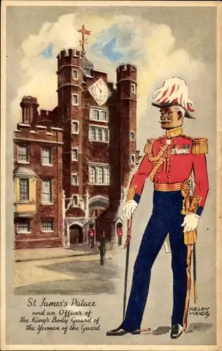 Künstler Ak McKie, Helen, London City England, St. James's Palace, Officer of the King's Body Guard