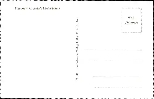 Ak Itzehoe in Holstein, Auguste-Viktoria-Schule