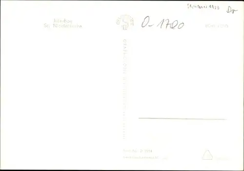 Ak Jüterbog in Brandenburg, St. Nicolaikirche, Dorfpartie