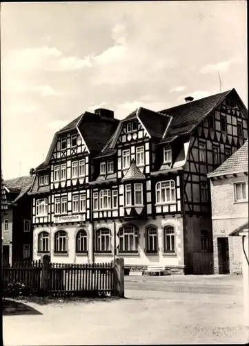 Ak Steinbach Hallenberg im Thüringer Wald, FDGB-Erholungsheim Fortschritt, Fachwerkhaus