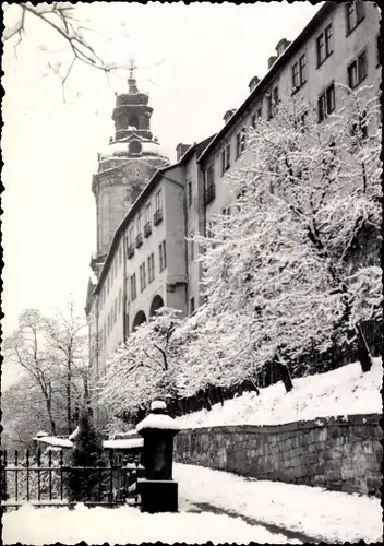 Ak Rudolstadt in Thüringen, Blick von der Alten Wache, Winteransicht